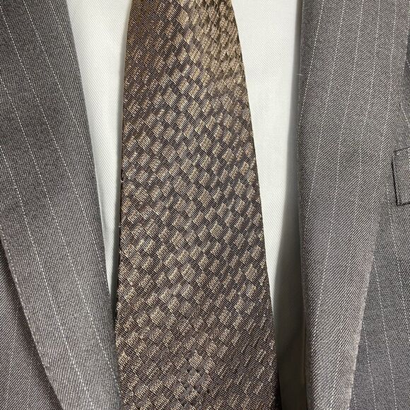 Men's Macway’s Executive Chest 38,Charcoal Gray Pinstripe Pure Wool Pant Suit - Picture 2 of 16